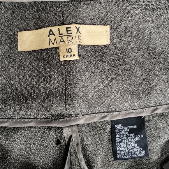 Alex Marie Dress Pants Size 10 Dark Brown Wrinkle Free Office Academia Interview - Picture 3 of 9